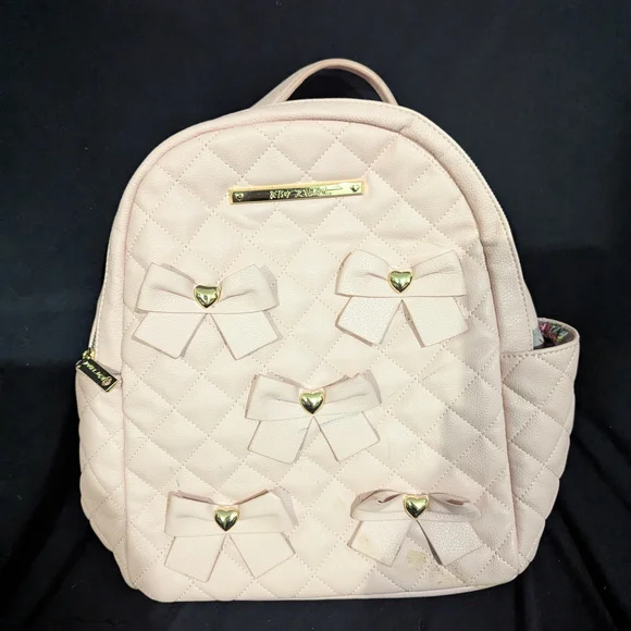 Betsey Johnson | Bags | Betsey Johnson Pink Quilted Backpack  display picture 1